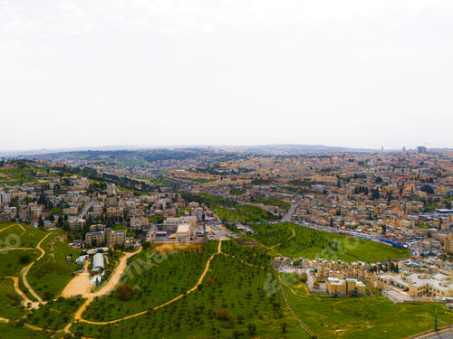 Preview: Aerial view of the Temple Mount and surrounding areas in Jerusalem, Israel