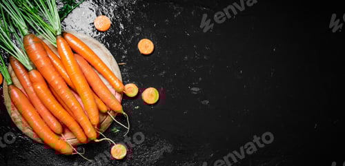 Preview: Carrots on a cutting board.