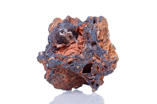 Preview: macro mineral stone Goethite on a white background