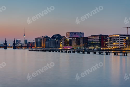 Preview: The Spree river in Berlin after sunset