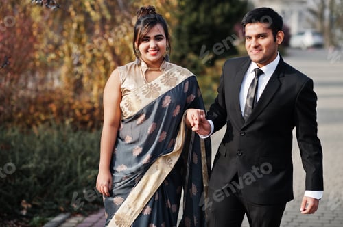 Preview: Elegant and fashionable indian friends couple