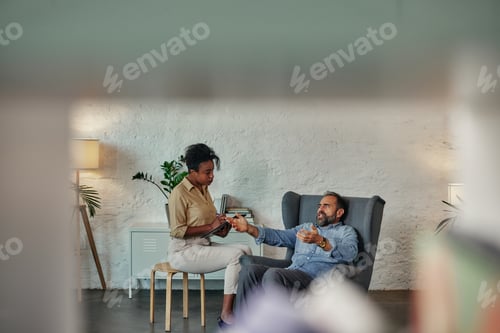 Preview: Man discusses issues with therapist