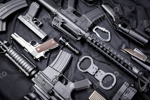 Preview: modern weapon, black background
