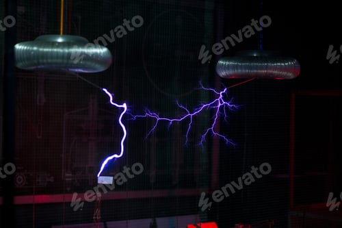 Preview: Two lightnings. Lightning template.