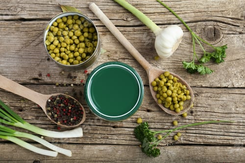 Preview: Canned corn, peas, beans