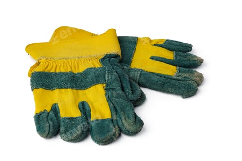 Preview: Pair of work gloves isolated on white background