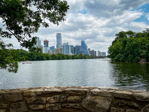 Preview: Beautiful shot of the Austin skyline across a lake in Texas
