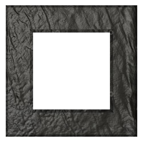 Preview: Square black stone frame for photos and paintings on isolated background