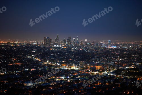 Preview: Aerial view of city, Los Angeles, USA