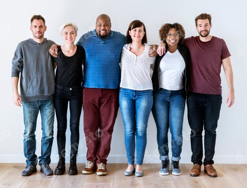 Preview: Happy diverse friends