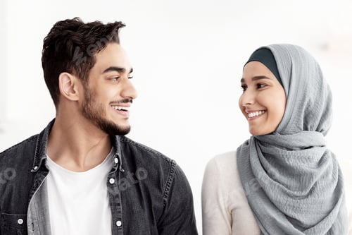 Preview: Happy muslim family cleaning their new apartment