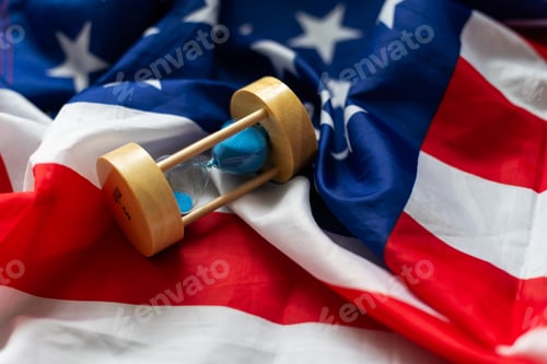 Preview: Sand-glass in the American flag