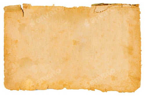Preview: Old paper isolated on white background. Top view.