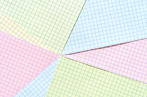 Preview: Colorful grid paper pattern with pink, blue, and yellow quadrants for creative background design