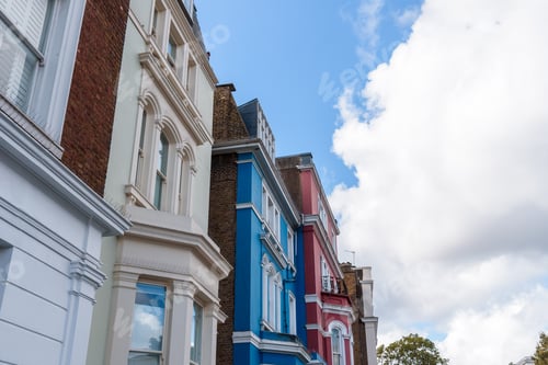 Preview: Traditional houses in Notting Hill neighborhood in London