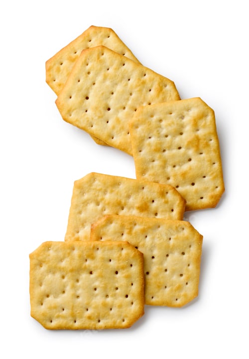 Preview: crackers on white background