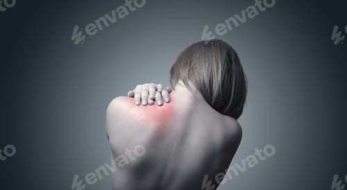 Preview: Woman With Pain In Her Neck And Shoulder