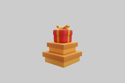 Preview: Gift box stack with ribbon