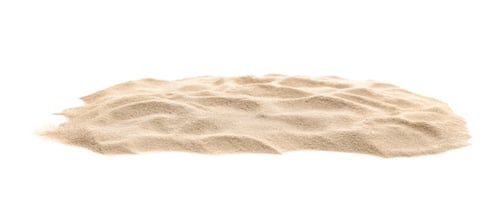 Preview: Heap of dry beach sand on white background