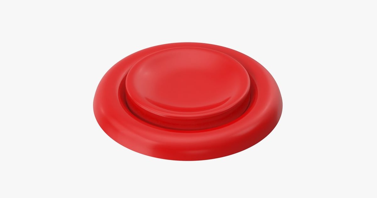 Red Control Button 3D, Incl. button & ui - Envato