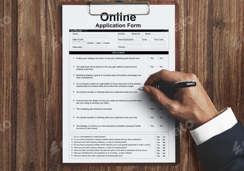 Preview: Online Application Form Info Detail Concept