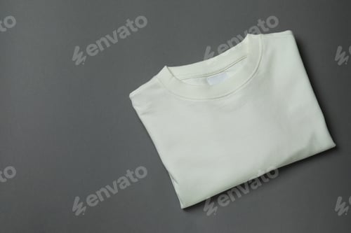 Preview: White sweatshirt on gray background, space for text