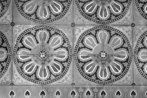 Preview: The Vintage Textured Background And Pattern Of An Ancient Ornament Of Monochrome Tone