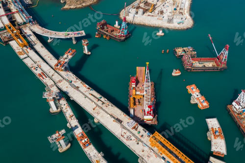Preview: Tseung Kwan O, Hong Kong 21 December 2020: Cross harbor highway under construction