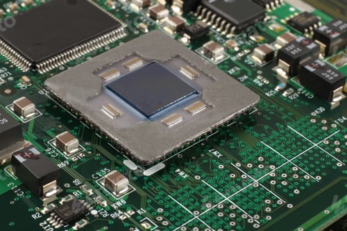 Preview: Computer microprocessor closeup