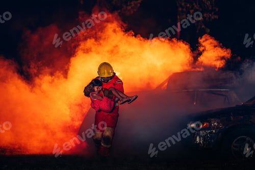Preview: Firefighter in Action, Protecting People from Fire and Smoke.