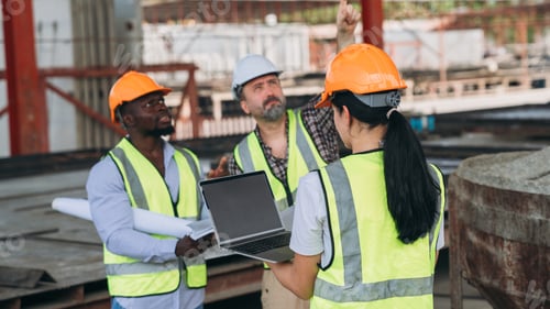 Preview: Engineers are checking the strength of buildings and foundations at the construction site.