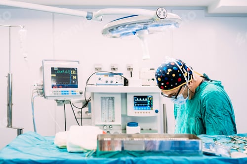 Surgeon Operating in the Hospital.