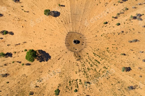 Preview: Aerial view of a wagon wheel grazing system