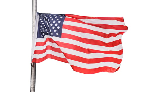 Preview: American flag on a white background