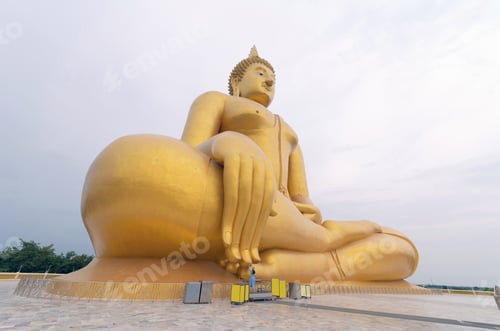 Preview: Temple in Thailand. Thai architecture building. Famous tourist attraction landmark.