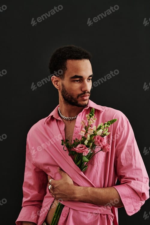 Preview: Handsome Young Guy In Pink Shirt