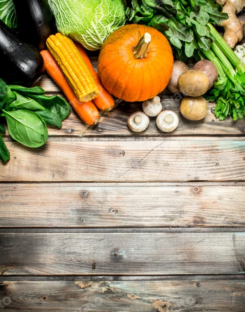 Preview: Healthy food. Organic fruits and vegetables.