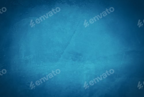 Preview: Vintage grunge blue concrete texture wall background with vignette.