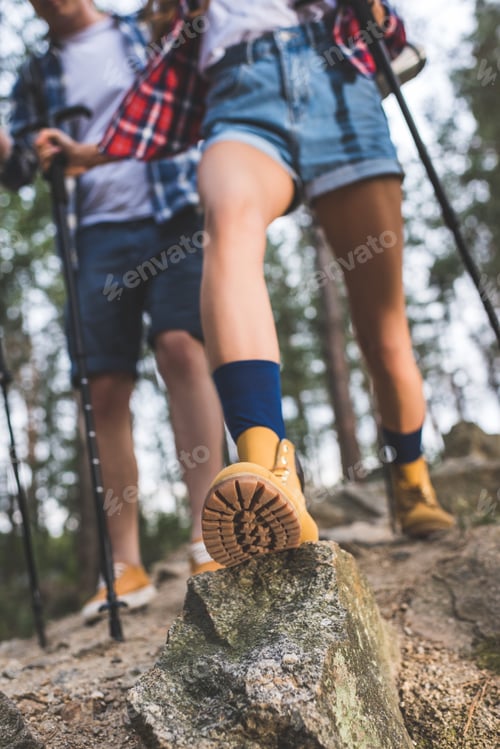 Preview: close-up shot of couple on hiking trip