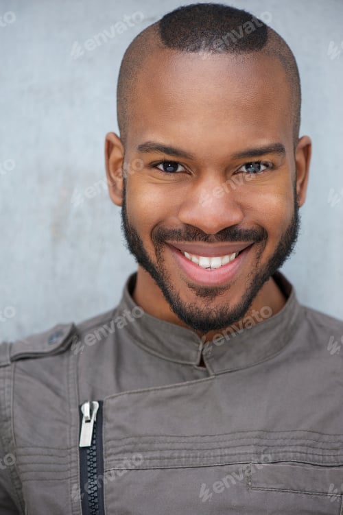 Preview: Handsome black man smiling