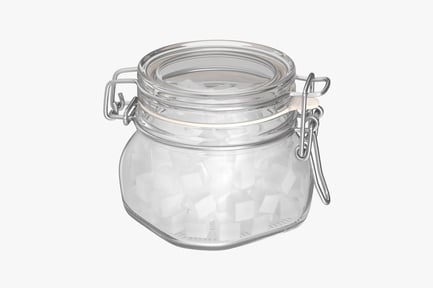Preview: Glass Sugar Canister with Wire Bale Closure