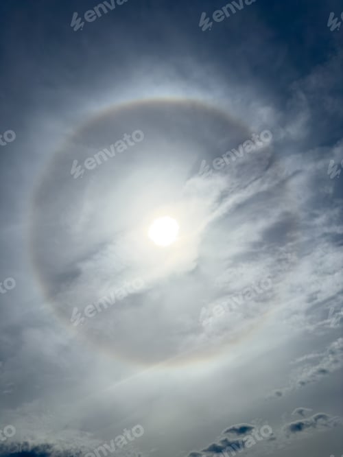 Preview: Sun with circular rainbow
