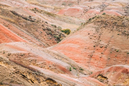 Preview: Red Rocks In Gareja Desert, Kakheti Region, Georgia. Autumn Land