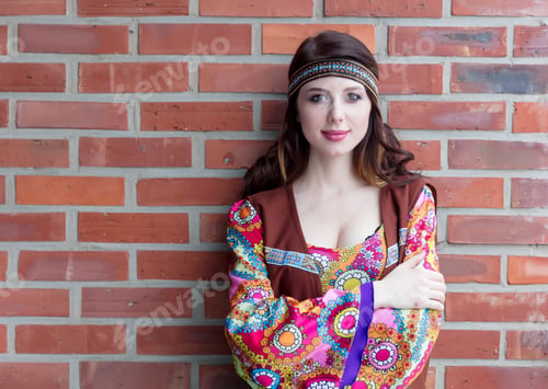 Preview: Portrait of Young hippie girl