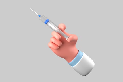 Preview: Cartoon Hand Holding Syringe