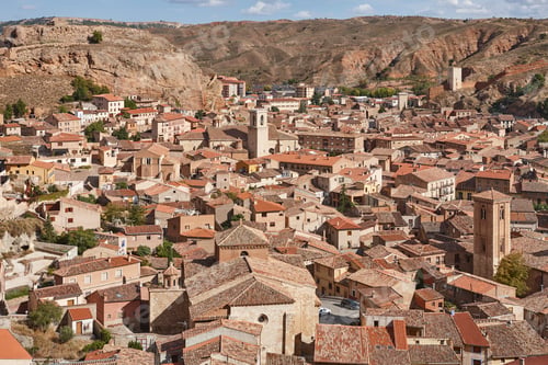 Preview: Fortified picturesque medieval historic town of Daroca, Zaragoza. Aragon, Spain