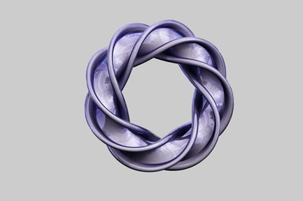 Visualização: Forma de nó circular torcido