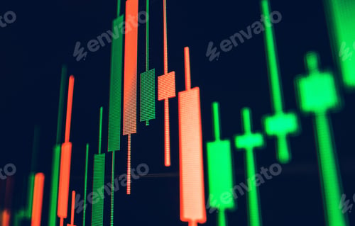 Preview: Stock Marketplace Chart Candles Close Up