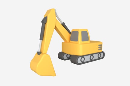 Preview: Excavator Clean 3D Illustration