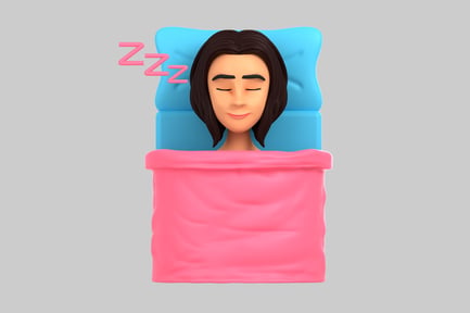 Preview: A woman sleeps peacefully in bed.